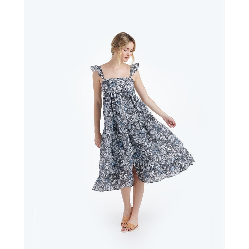 Summer‎ Salt The Tiered Ruffle Midi Dress - Island Floral Sundress XL